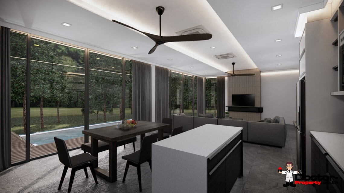 New 3-5 Bedroom Private Pool Villa with Mountain View in Lamai, Koh Samui – For Sale